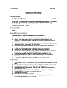 Chabot College  Fall, 2002 Course Outline for Business 40