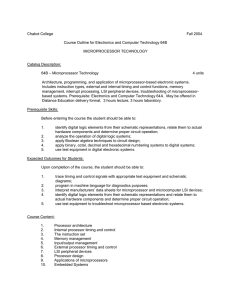 Chabot College Fall 2004 Course Outline for Electronics and Computer Technology 64B