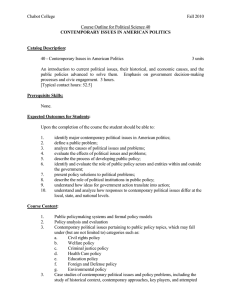 Chabot College Fall 2010  Course Outline for Political Science 40