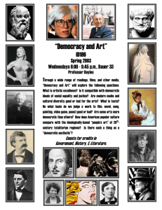 “Democracy and Art”  ID196 Spring 2003