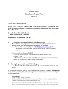 Chabot College Fall 2013 Online Course Proposal Form