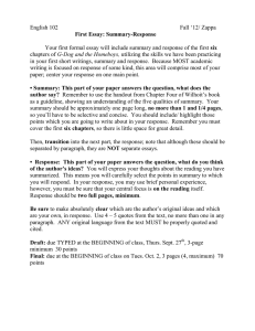 G-Dog & Homeboys Essay: Summary & Response Assignment