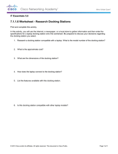 Laptop Docking Station Research Worksheet - IT Essentials