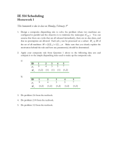 IE 514 Scheduling Homework 1