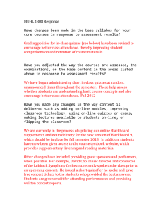 MUHL 1308 Response  core courses in response to assessment results?