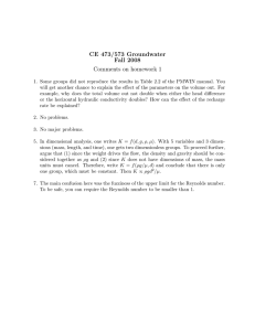 CE 473/573 Groundwater Fall 2008 Comments on homework 1