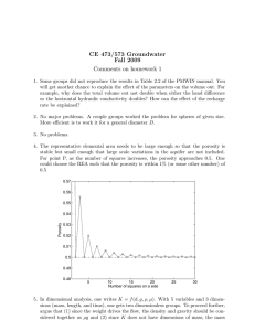 CE 473/573 Groundwater Fall 2009 Comments on homework 1