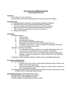 The CSU Early Childhood Program