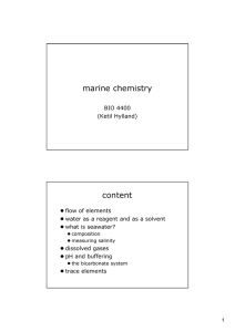 marine chemistry content ●