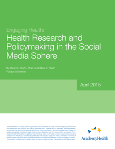 Health Research and Policymaking in the Social Media Sphere