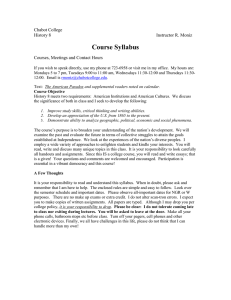 Course Syllabus Chabot College History 8