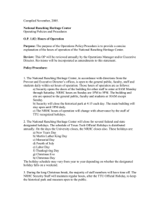 Compiled November, 2005.  Operating Policies and Procedures