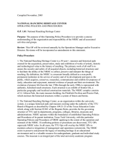 Compiled November, 2005 OPERATING POLICIES AND PROCEDURES