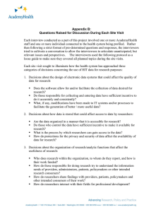 HIT Data Research Interview Protocol | AcademyHealth