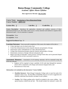 Baton Rouge Community College Academic Affairs Master Syllabus  Course Name: