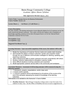 Baton Rouge Community College Academic Affairs Master Syllabus