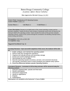 Baton Rouge Community College Academic Affairs Master Syllabus