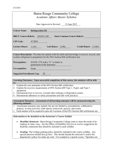 Baton Rouge Community College Academic Affairs Master Syllabus