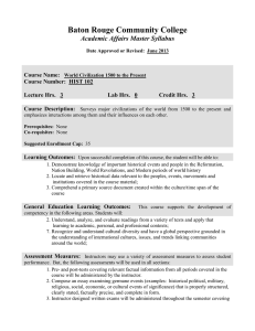 Baton Rouge Community College Academic Affairs Master Syllabus