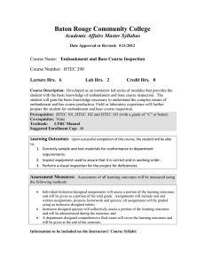 Baton Rouge Community College Academic Affairs Master Syllabus