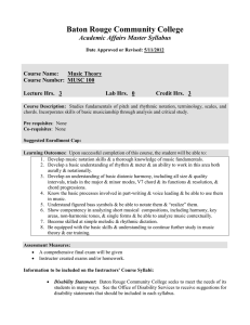 Baton Rouge Community College Academic Affairs Master Syllabus