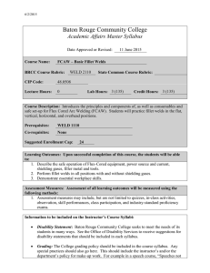 Baton Rouge Community College Academic Affairs Master Syllabus