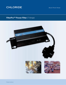FilterPro™ Power Filter Secure Power Always Product brochure