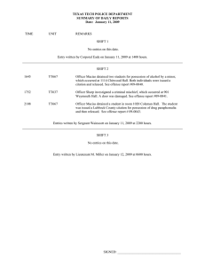 TIME UNIT REMARKS