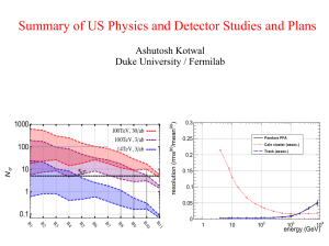 Summary of US Physics and Detector Studies and Plans Ashutosh Kotwal