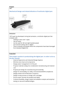 Project  Mechanical Design and Industrialization of multicolor digital pen.