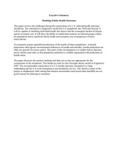 Executive Summary Modeling Public Health Outcomes