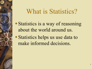 What is Statistics?