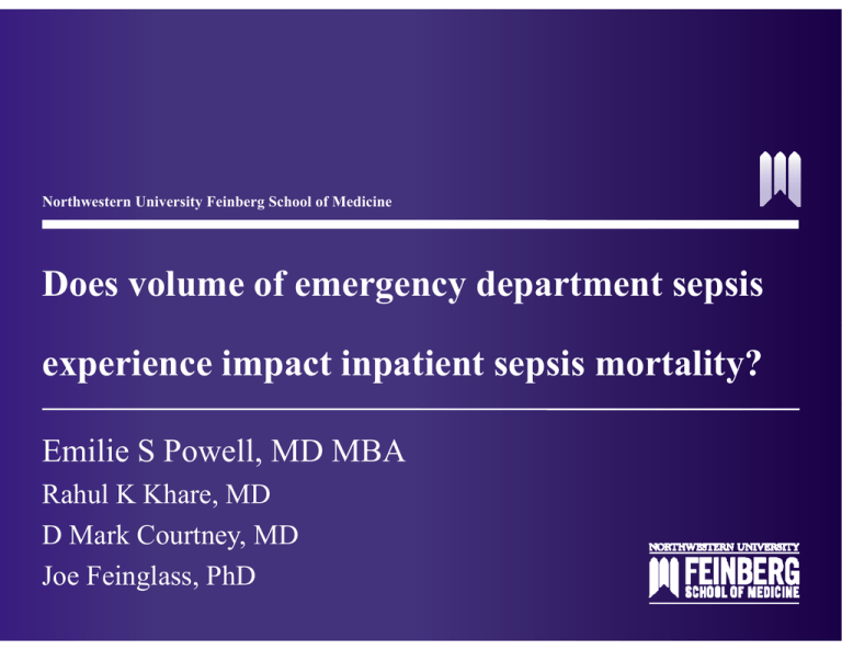 Does volume of emergency department sepsis experience impact inpatient ...