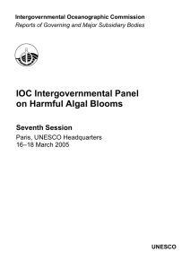 IOC Intergovernmental Panel on Harmful Algal Blooms  Seventh Session