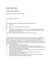 ECON 3200 / 4200  Seminars, Fall term 2011
