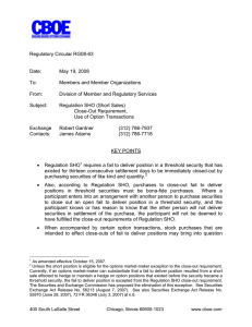 Regulatory Circular RG08-63 Date: May 19, 2008