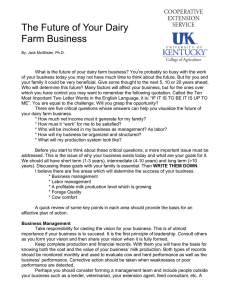 The Future of Your Dairy Farm Business