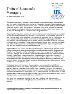 Traits of Successful Managers