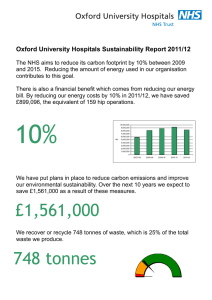 Oxford University Hospitals Sustainability Report 2011/12