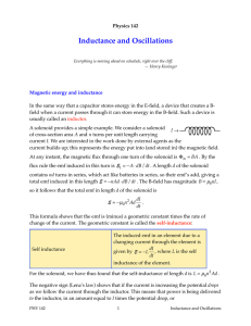 Inductance and Oscillations