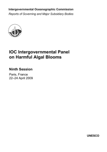 IOC Intergovernmental Panel on Harmful Algal Blooms  Ninth Session