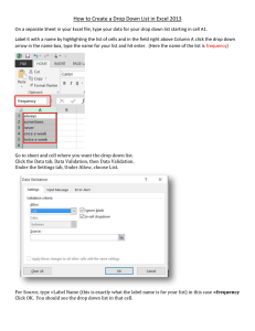 How to Create a Drop Down List in Excel 2013
