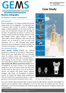 Case Study  Neutron radiography of Ariane 5 rocket components