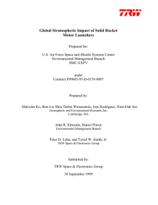 TRW Global Stratospheric Impact of Solid Rocket Motor Launchers