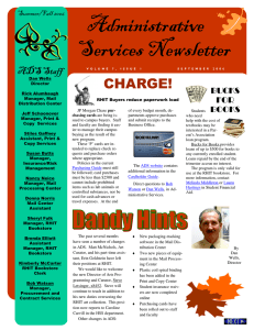 RHIT Administrative Services Newsletter, Summer/Fall 2006