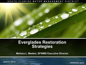 Everglades Restoration Strategies  Melissa L. Meeker, SFWMD Executive Director