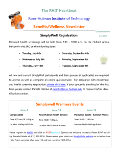The RHIT Heartbeat Rose-Hulman Institute of Technology Benefits/Wellness Newsletter SimplyWell Registration