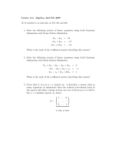 Course 111: Algebra, 2nd Feb 2007