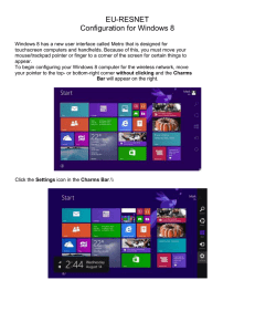 EU-RESNET Configuration for Windows 8