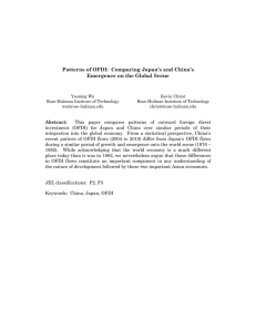 Patterns of OFDI:  Comparing Japan’s and China’s